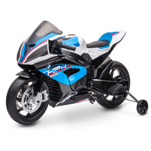 Moto eléctrica niños BMW HP4 Blue 12V recargable triciclo infantil +3 años