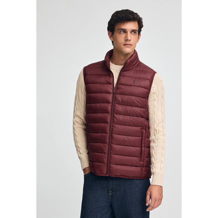 Gilet ultralight granata con logo Rigby Go