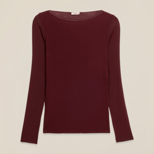 Oltre - T-shirt misto cashmere - Bordeaux