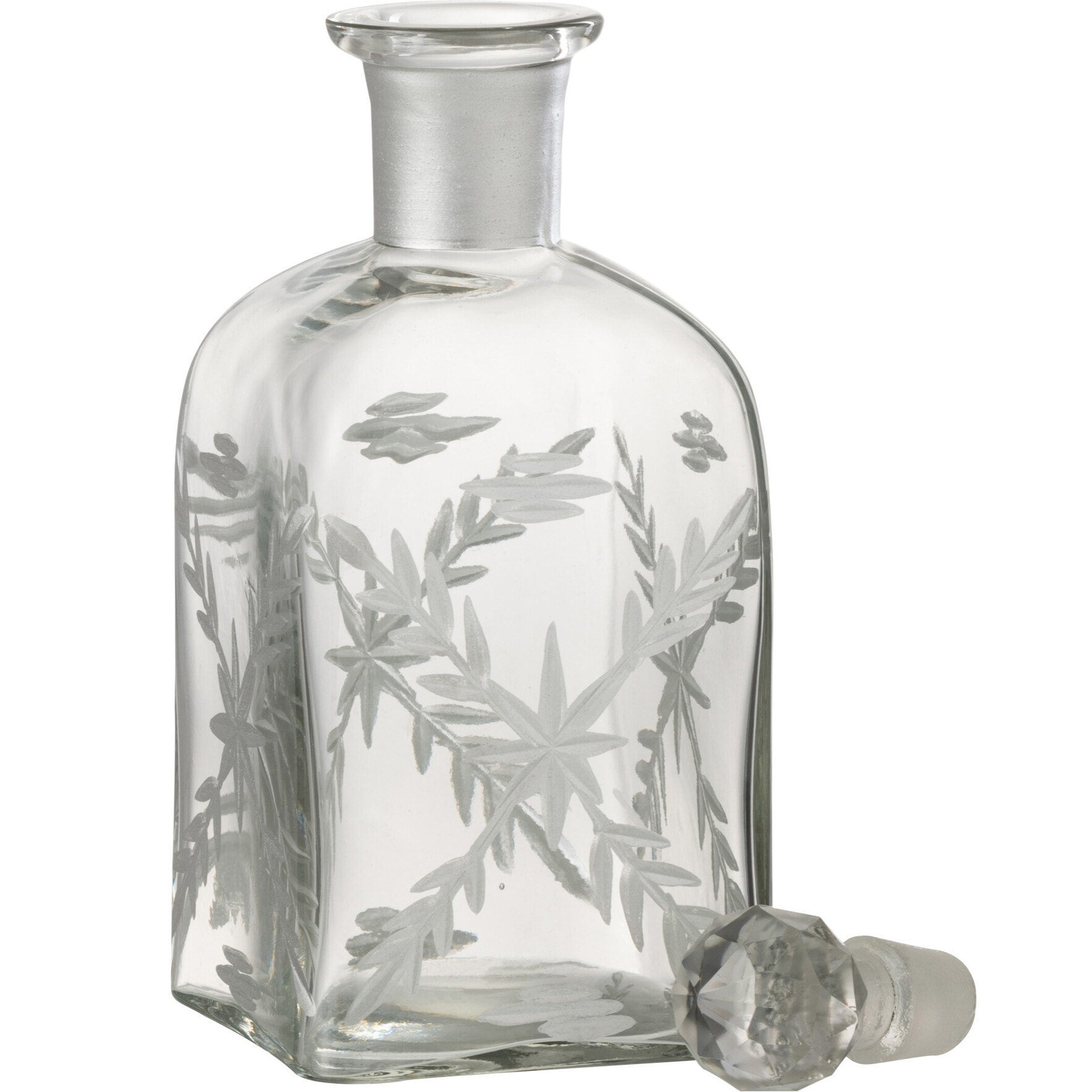 J-Line carafe Chloe Ovale - verre - transparent/argent