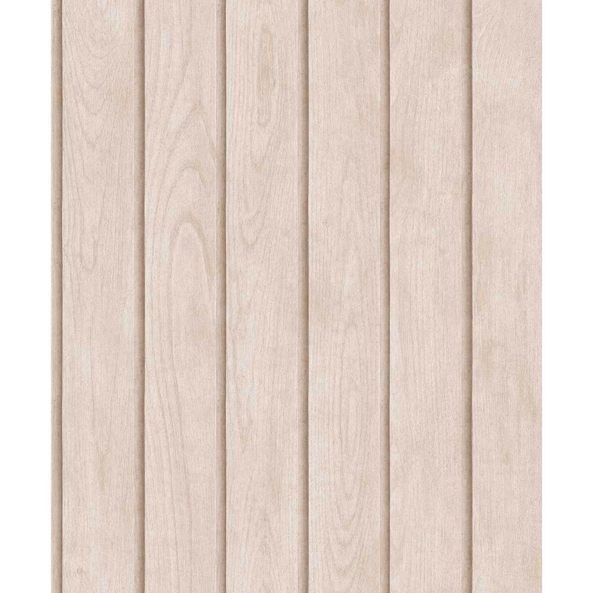 Papier peint lambris bois vertical beige rosé clair