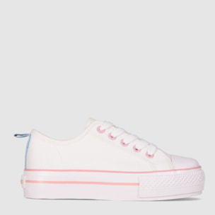 Deportivos de Tejido - Blanco - Tacón: Bajo