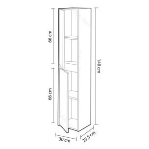 Columna de baño Dakota 2 puertas Roble Alaska