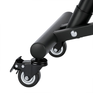 Neil - Sedia Sgabello Ergonomico Posturale Ortopedico con Schienale max 110 Kg Nero