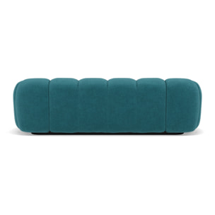 Ava - canapé 3 places bubble en velours texturé - Bleu marine