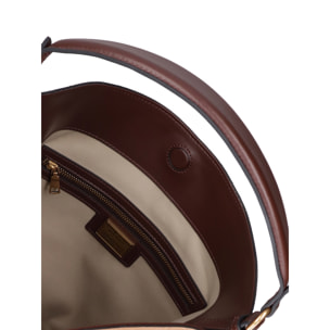 Borsa a spalla da donna Made in Italy - Modello Seraphina Plus - Pelle scamosciata - 31.0 x 31.0 x 15.0 cm