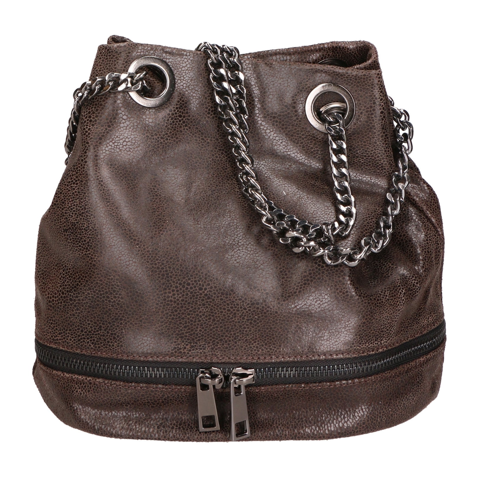 Borsa a spalla da donna In Vera pelle Made in Italy 30x26x17 cm