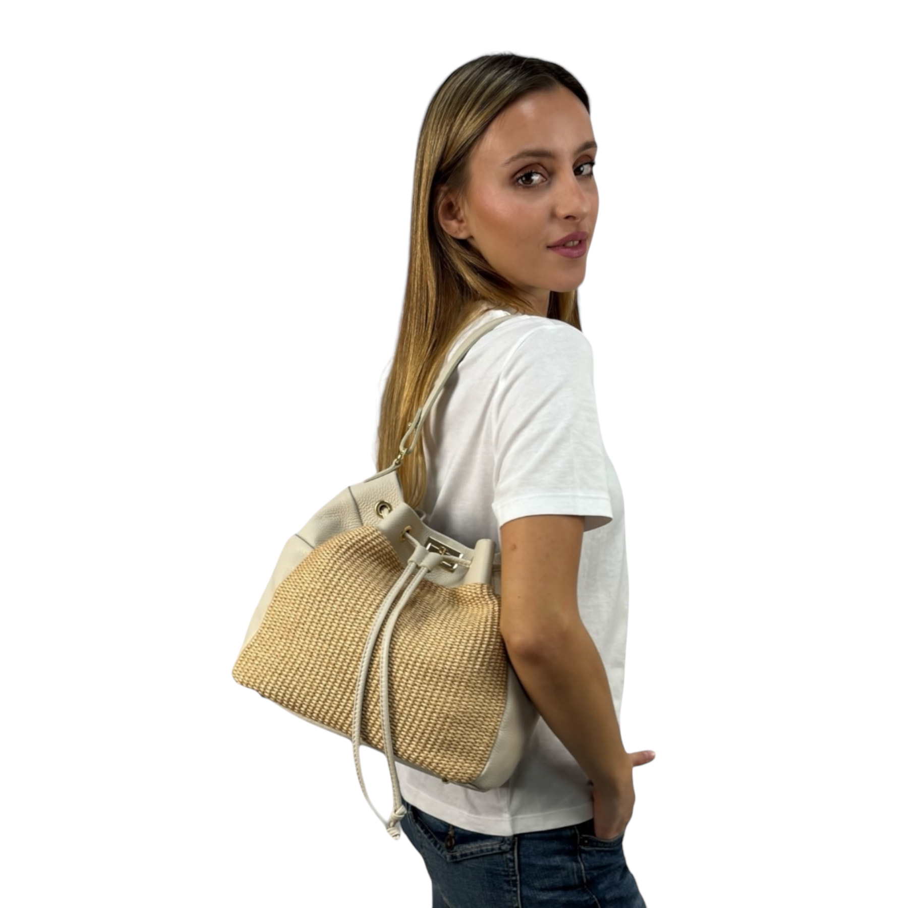 Borsa a spalla Cheval Firenze Creta Beige