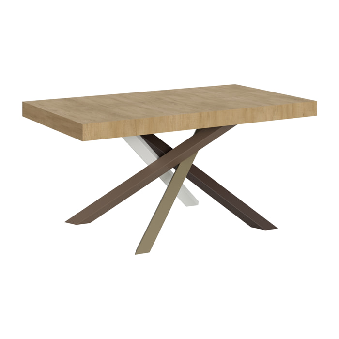 Table extensible 90x160/264 cm Volantis Chêne Nature cadre 4/C