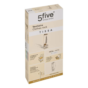 Dressing Tissa 4 patères 1 tiroir beige