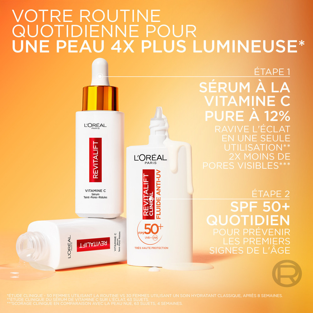 L’Oréal Paris Revitalift Clinical Fluide Anti-UV FPS 50+ Vitamine C 50 ml