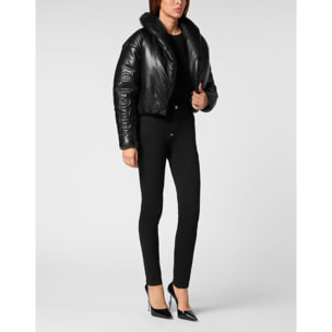 PHILIPP PLEIN Leather Jacket SKULL&BONES