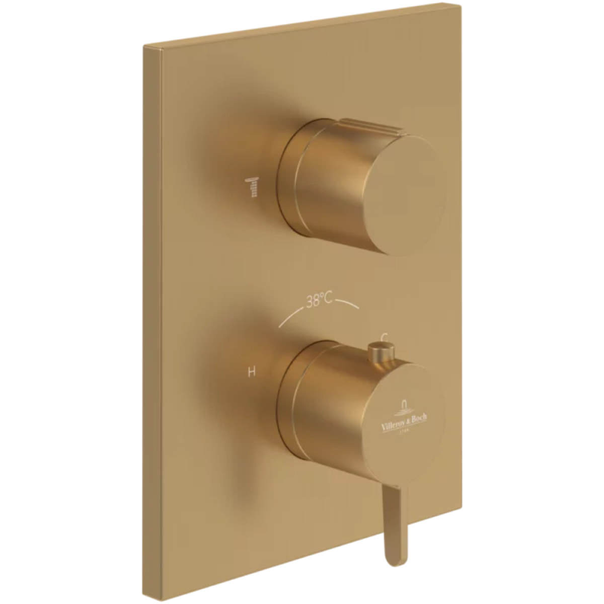 Mitigeur thermostatique encastré 2 voies Conum Brushed Gold