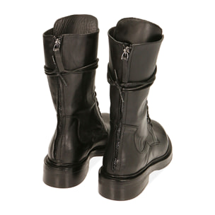 Botas militares de cuero negro