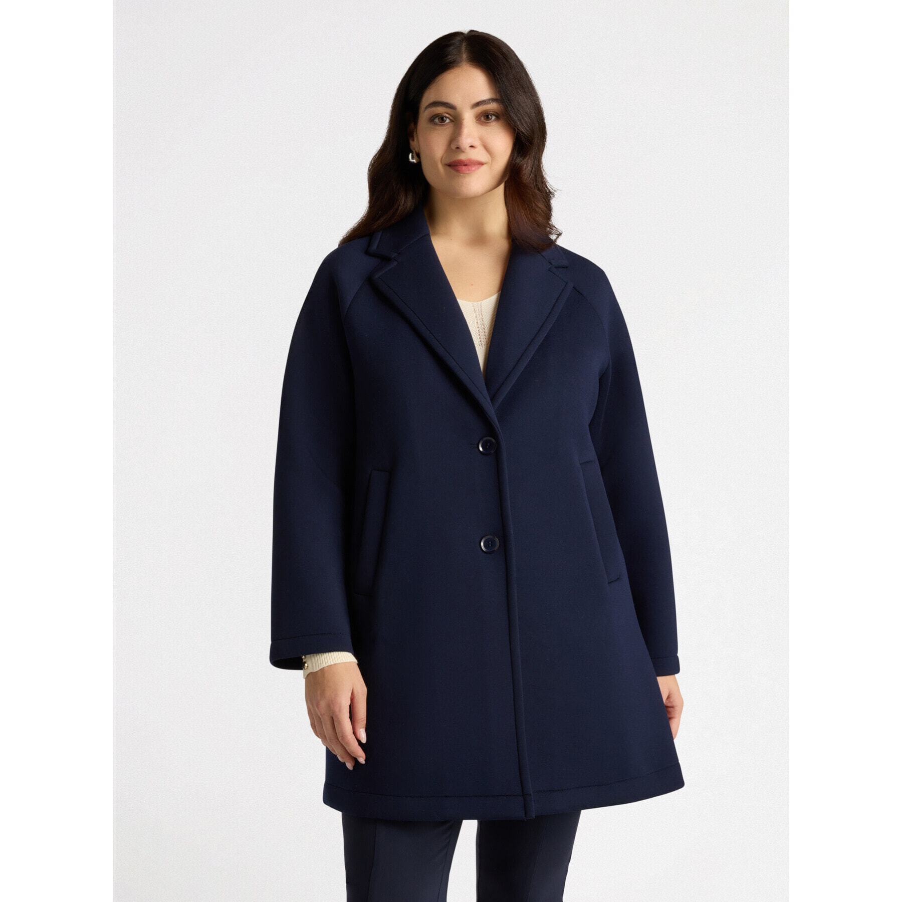 Fiorella Rubino - Cappotto in scuba - Blu