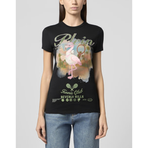 PHILIPP PLEIN Sexy Pure Fit T-Shirt Tennis Club Strass