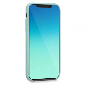 Coque iPhone X/XS Silicone Liquide toucher doux, Anti Chocs Vert Pâle