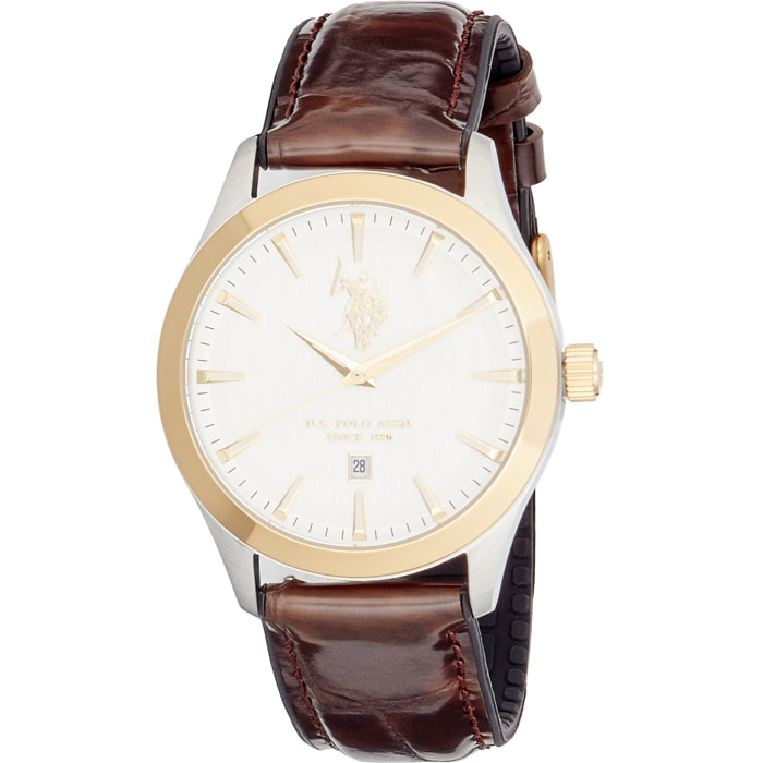 Orologio U.S. Polo Assn. con cinturino in marrone