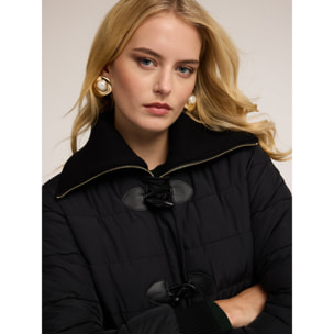 Motivi - Plumífero con cuello de punto - Negro