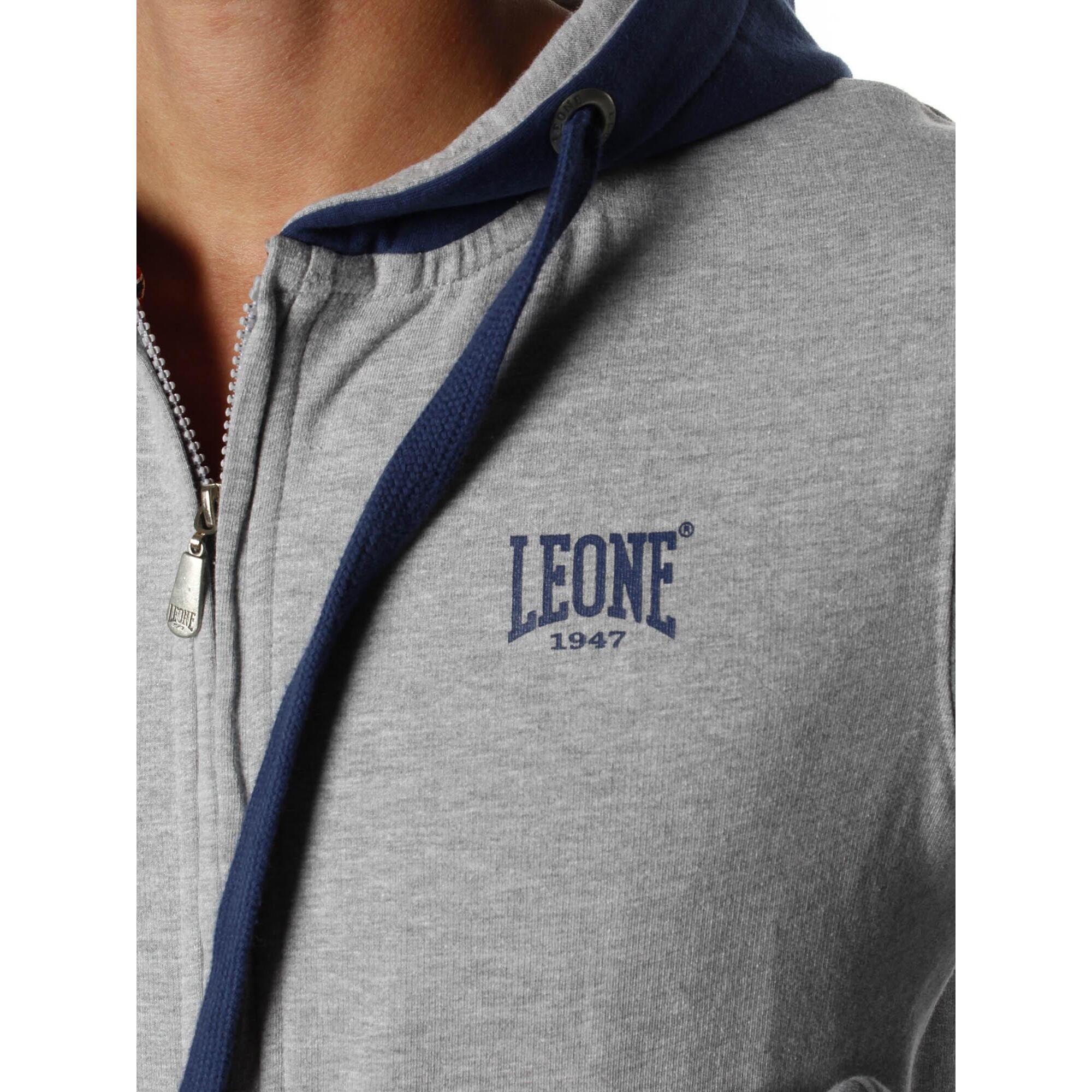 Chándal de invierno cepillado para hombre Leone Basic Vintage con capucha y cremallera