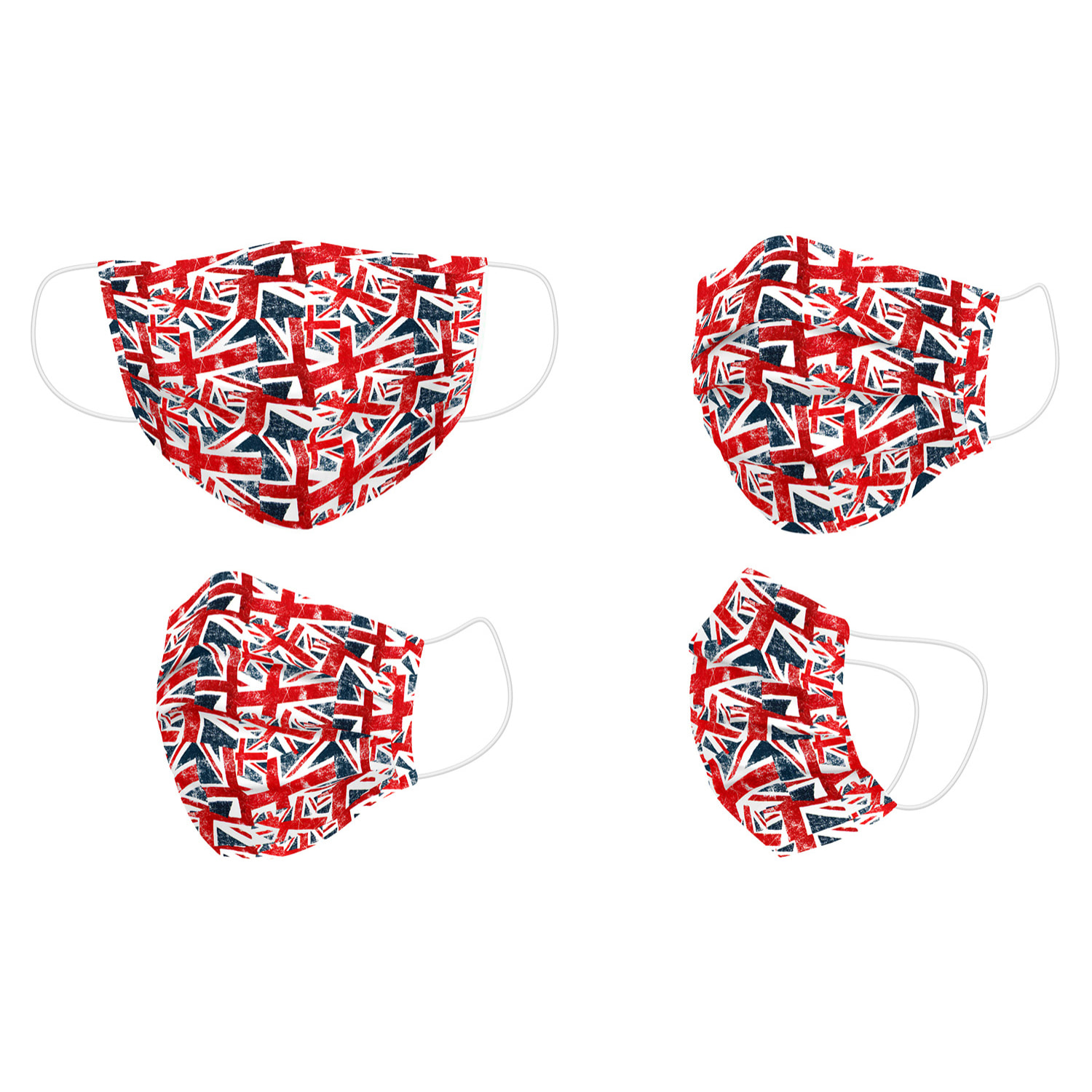 Naturals - Mascarilla Higiénica - Reutilizable - Estampada - Microfibra - Uk Flag