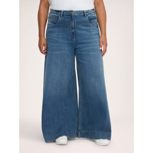 Fiorella Rubino - Jeans Wide Leg lavaggio used - Blu