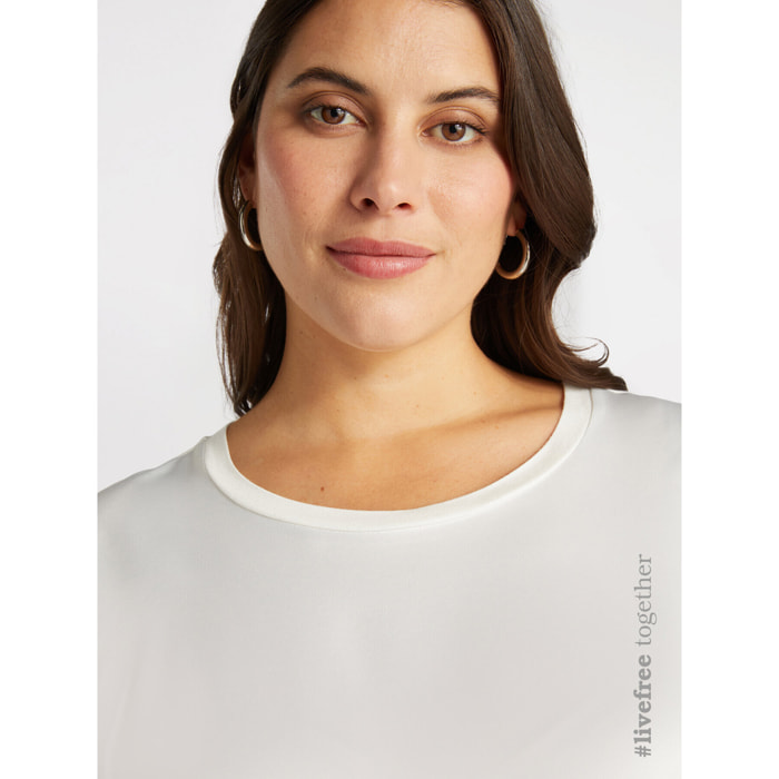 Fiorella Rubino - Blusa in raso - Bianco
