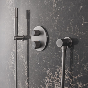 Coude à encastrer 1/2" - Hard Graphite brossé