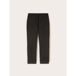 Motivi - Pantalones cropped de mezcla de algodón - Negro