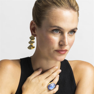 Pendientes acabado oro 18k