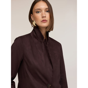 Motivi - Blazer monopetto con collo a lancia - Marrone