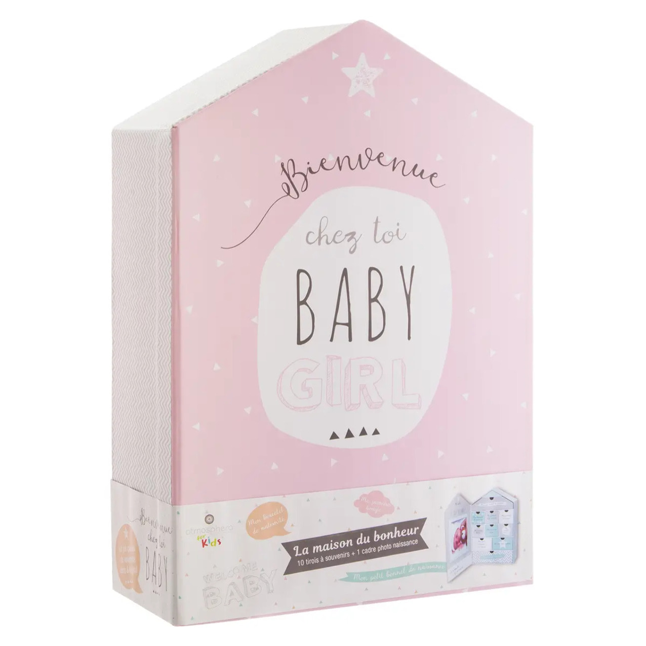 Coffret de naissance souvenirs maison 10 tiroirs PPR