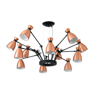 RETRO 12L Lampe suspension cuivre