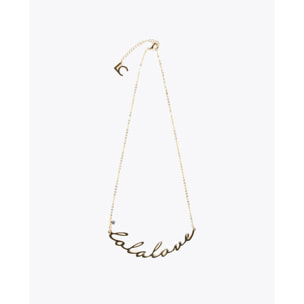 Collana essenziale con catena d'amore scritta a mano da Lola