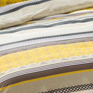 Parure housse de couette 3pcs 100% coton 57fils queenie