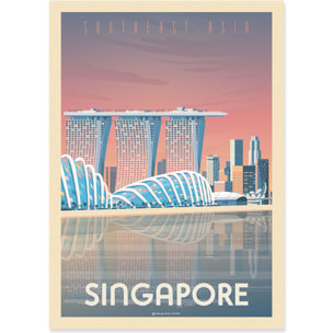Affiche - Singapore - Olahoop Travel Posters