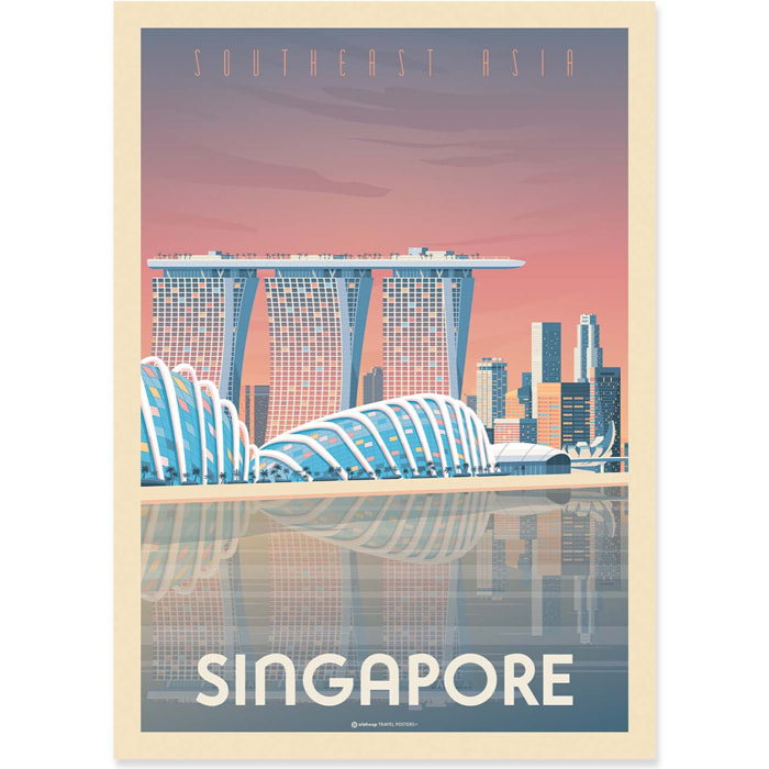 Affiche - Singapore - Olahoop Travel Posters