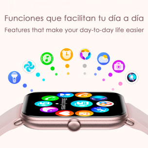 Smartwatch QS01 PRO, llamadas bluetooth, asistente de voz, modos deportivos y monitor de salud.