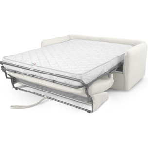 Canapé convertible express déhoussable 3 places en tissu bouclette - GINA
