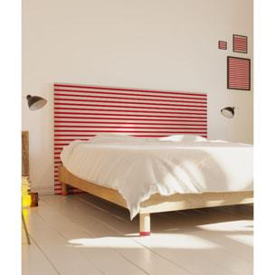 Tête de lit Marinière | Coloris Rouge cadmium | Largeur au choix