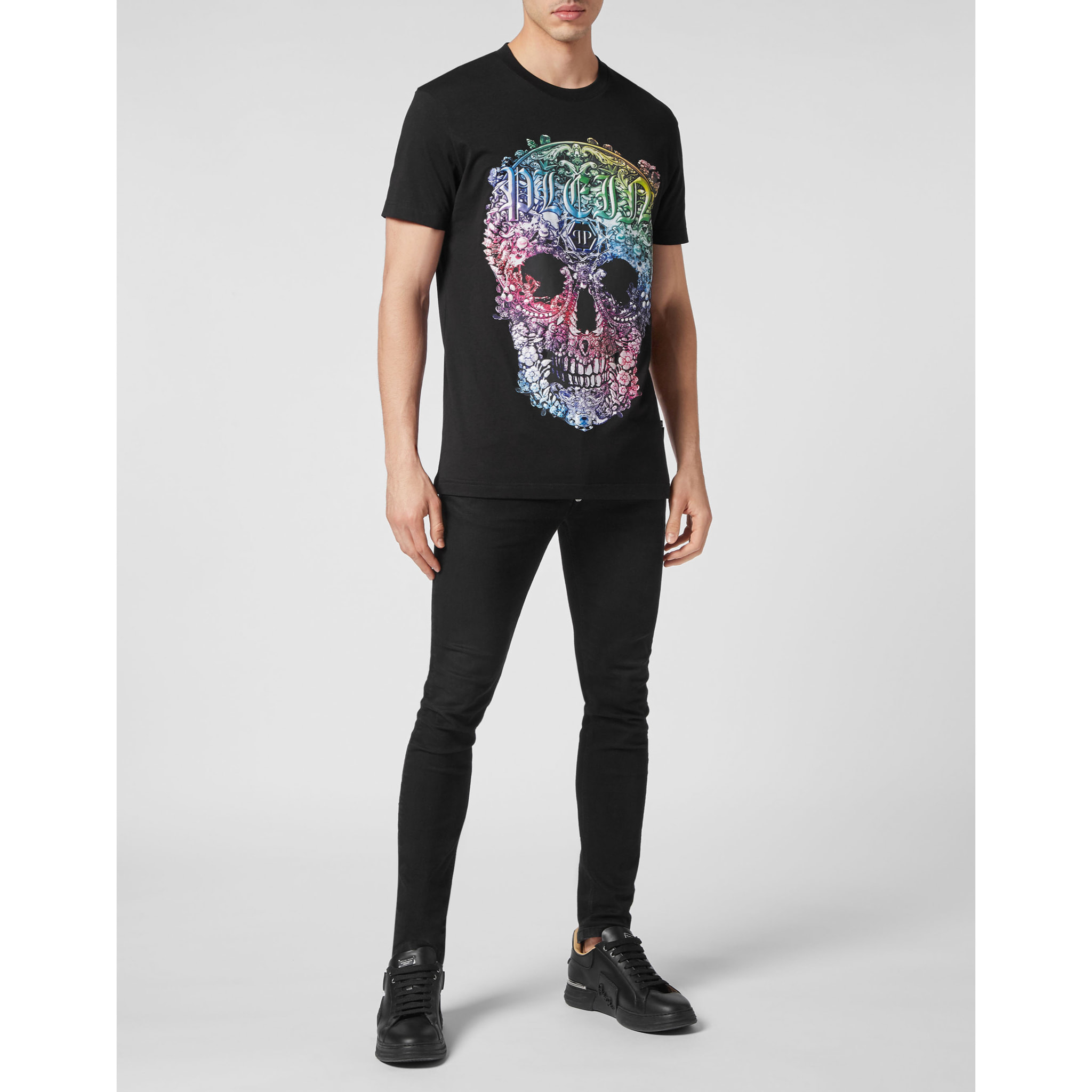 PHILIPP PLEIN T-Shirt Round Neck SKULL