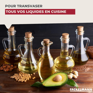 Lot de 3 entonnoirs en plastique 8, 9 et 11 cm Fackelmann