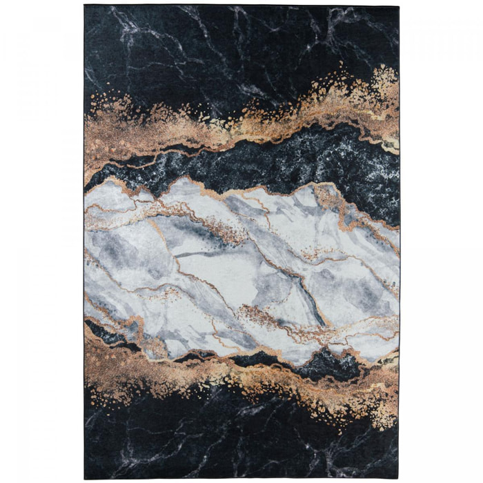 Tapis de cuisine 120x170 GRAFIK Noir, facile d'entretien