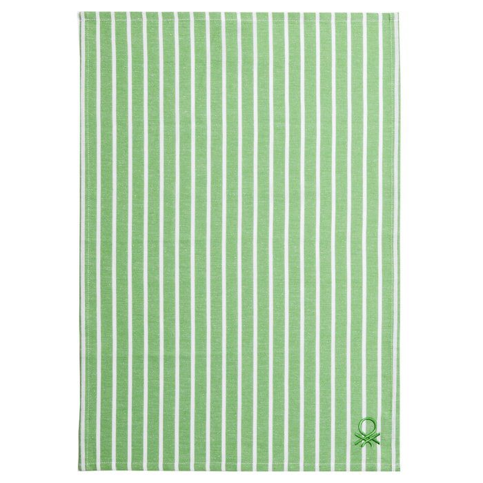 Set 3pcs servilleta y paño cocina, verde, United colors of Benetton