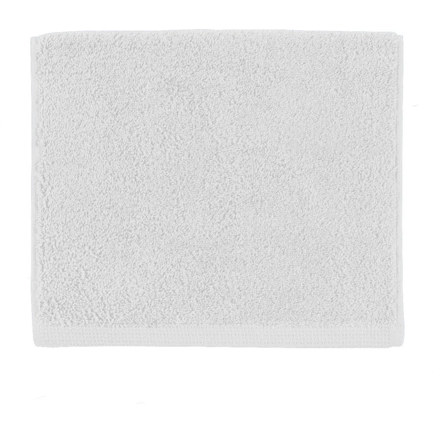 Drap de bain uni en coton, AQUA, Blanc