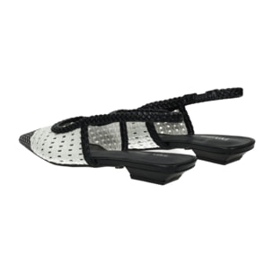 Décolleté sling back Donna Tata Italia Nero