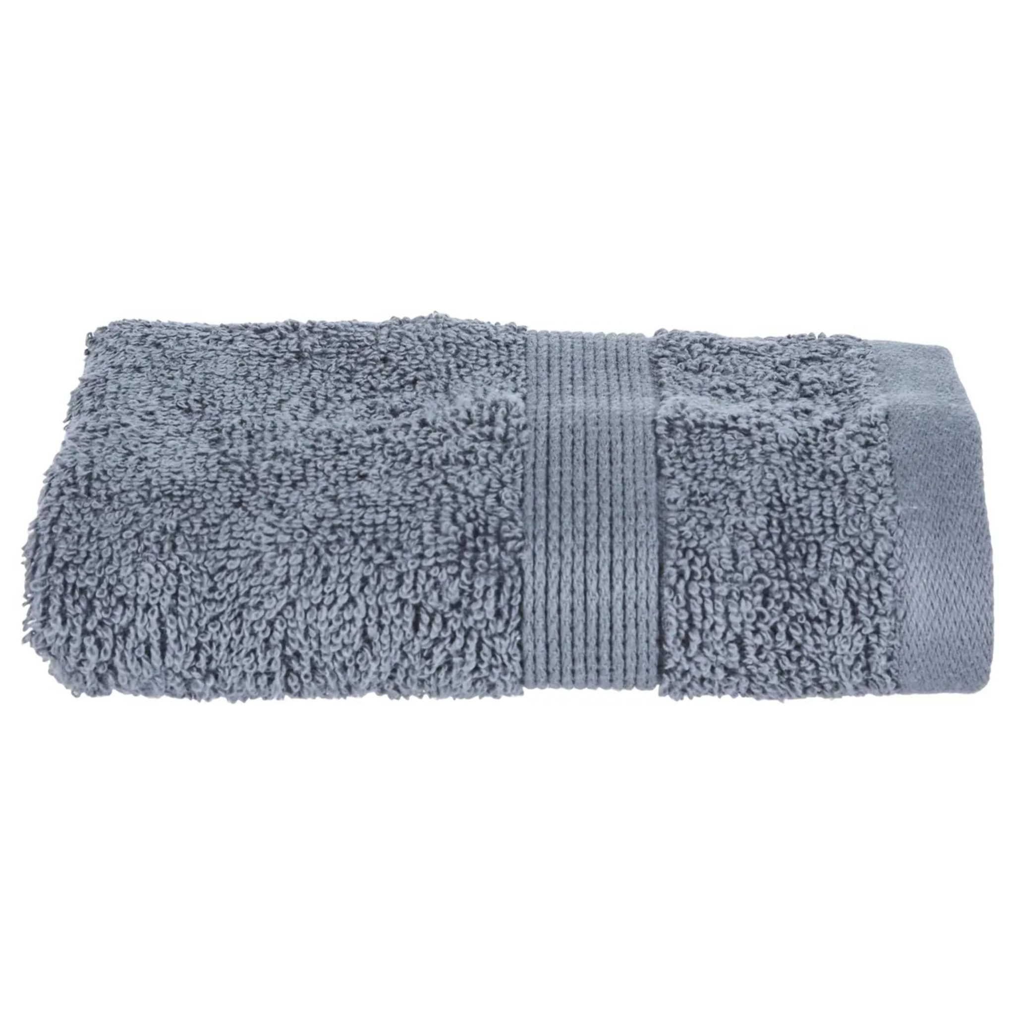 Serviette invité "Essentiel" coton gris 30x50cm