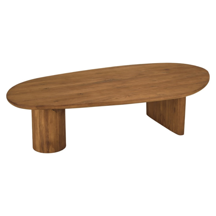 SIXTINE - Table basse 140x75cm en bois de teck recyclé