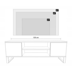 Mobile Porta TV Focus in Rovere Artisan e Nero