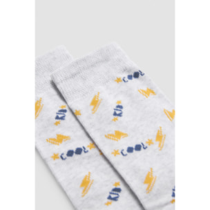 Confezione da 4 calzini per bambini con stampa skate